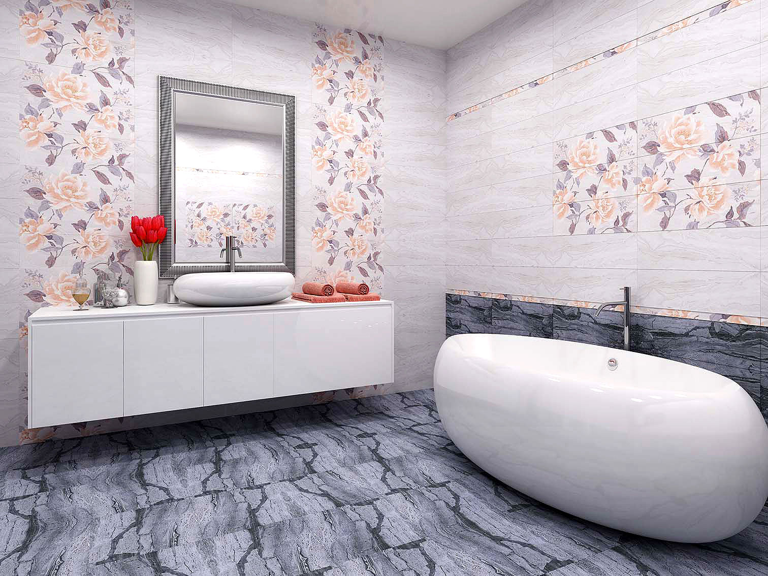 00-00-5-17-31-06-1105 На стену Даф серый Серый 20х60 - фото 2