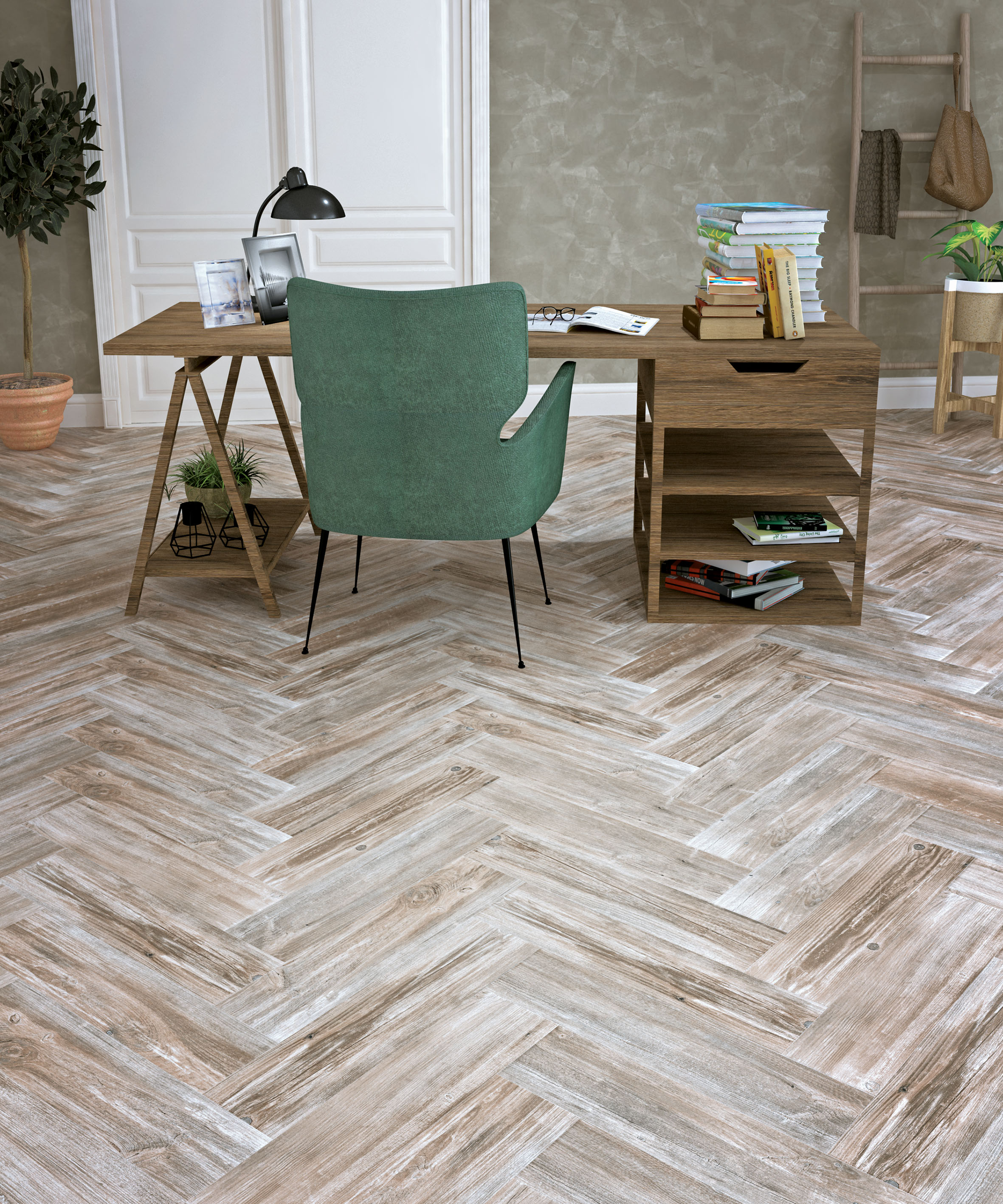 На пол Oldie Темно-бежевый 59.4x14.7 - фото 16