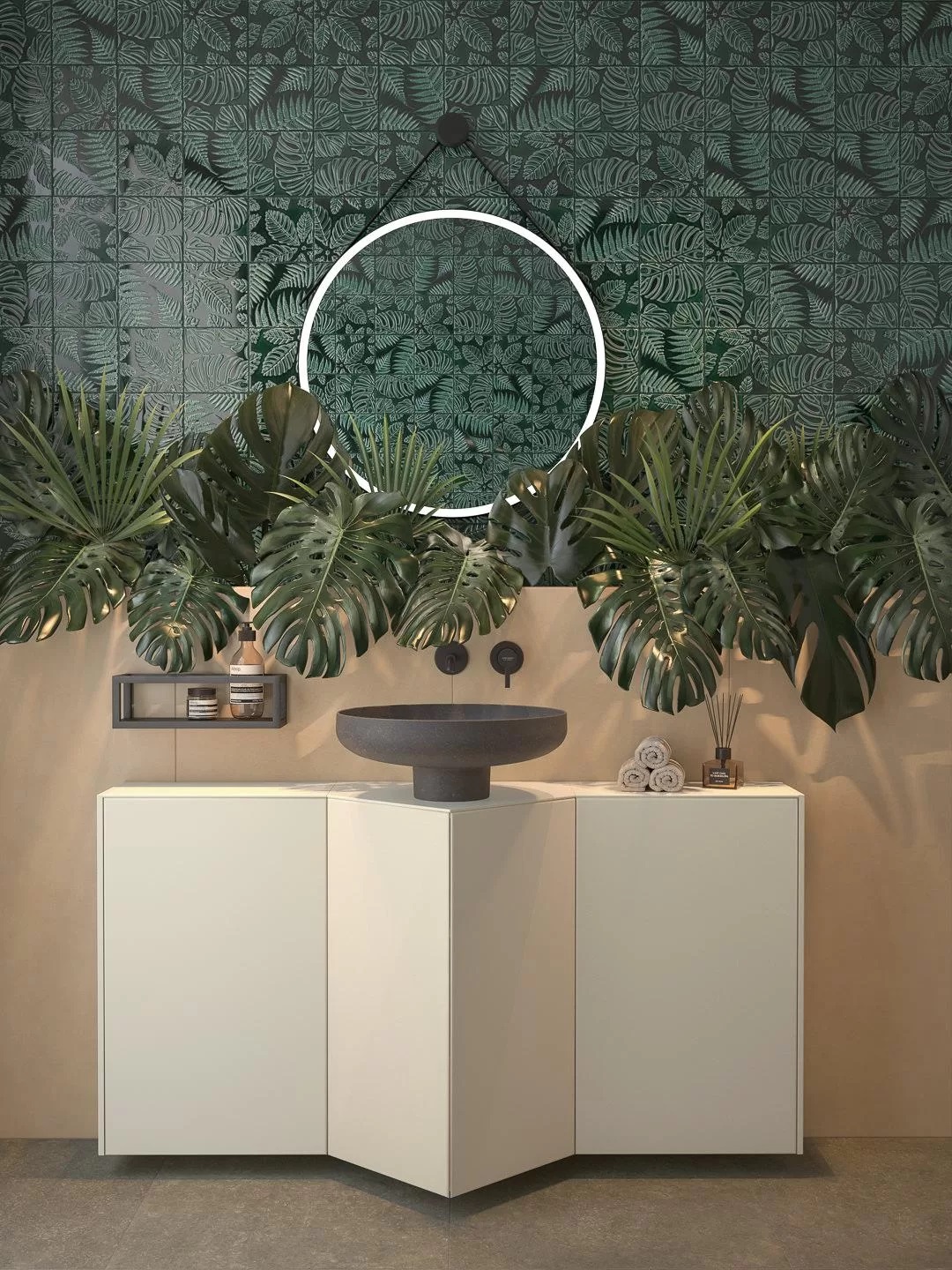 17070 На стену Сантана Зеленая Темная Глянцевая - фото 14