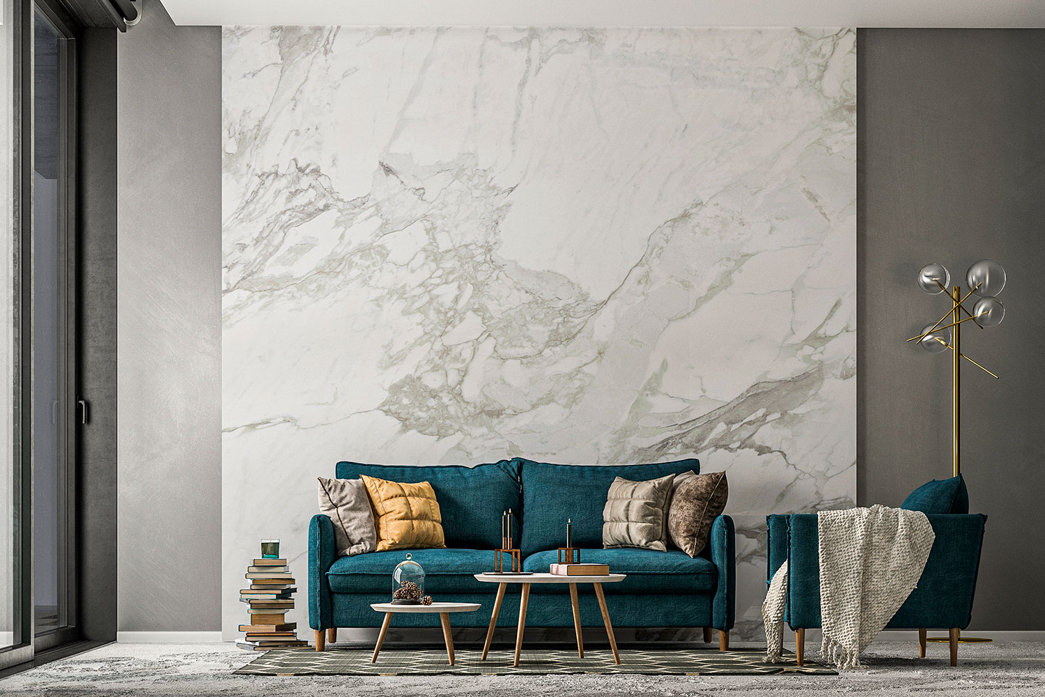 925 На стену Calacatta Mos. White gold - фото 3