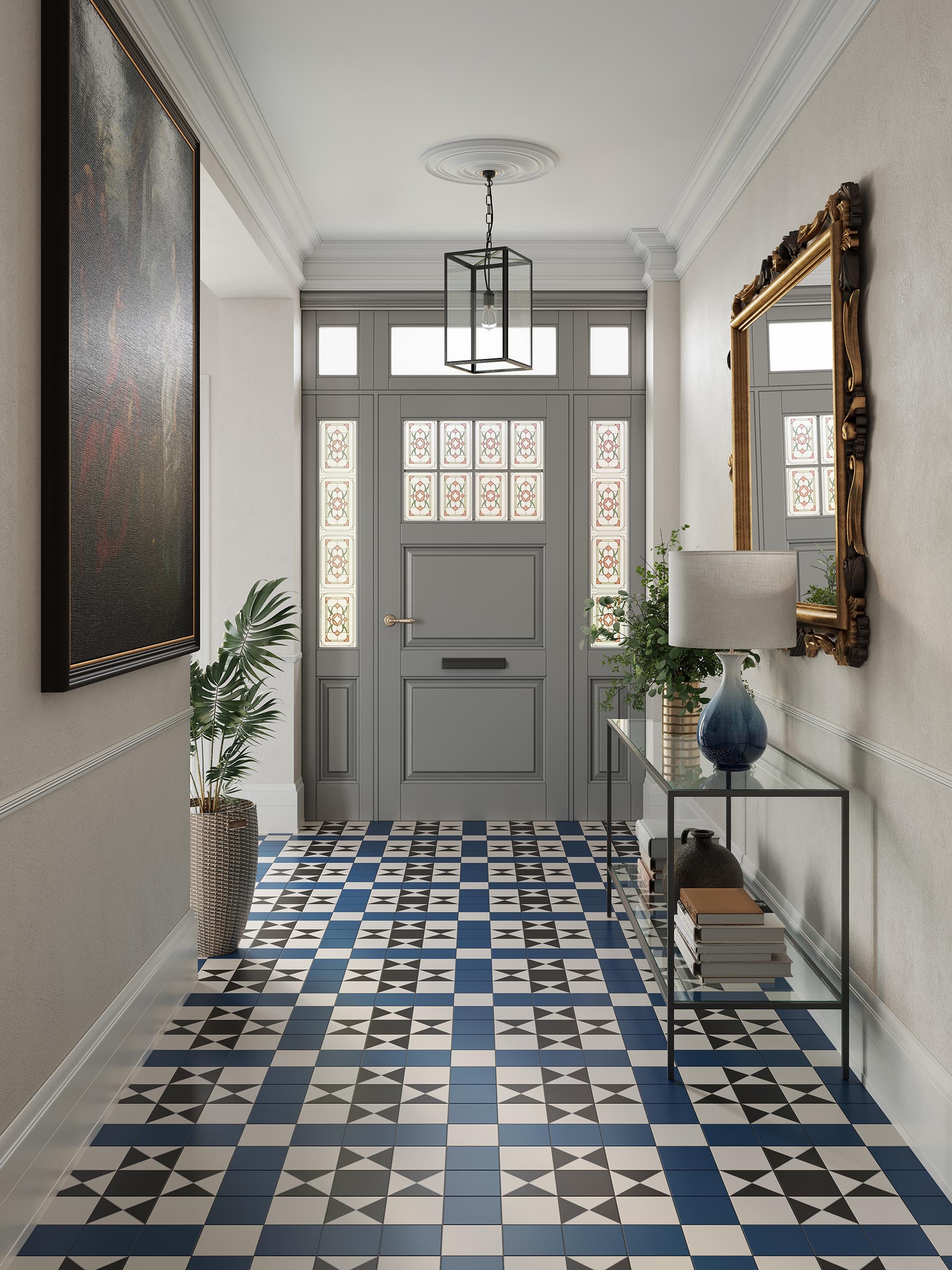 На пол Victorian Dreams Queen Blue 45.2x45.2 - фото 6