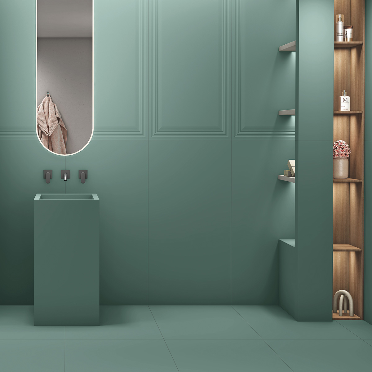 N90057 На стену Rare & Unique Leaf Wainscot Matt 60x120 - фото 9