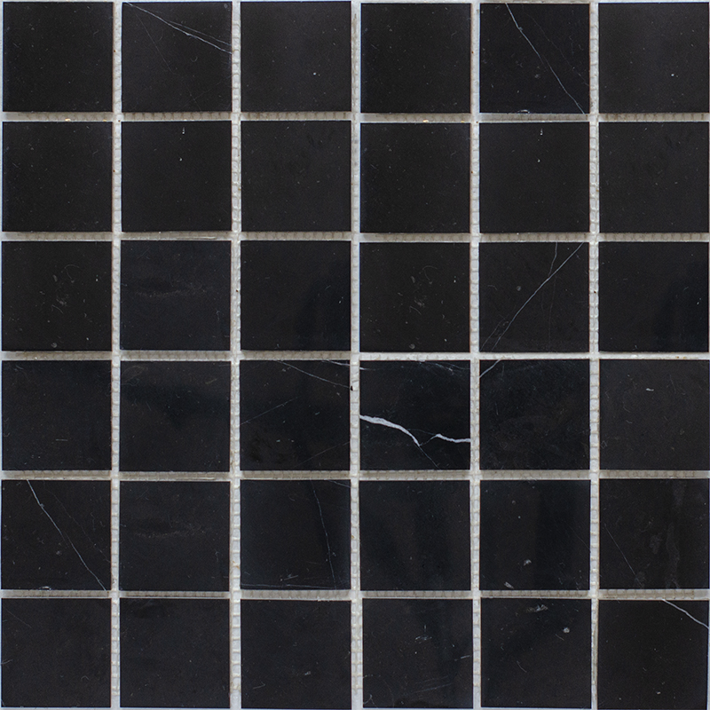 JMST056  На стену Wild Stone мраморная мозаика Black Polished 48x48