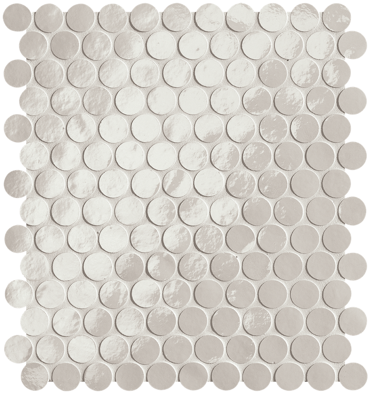 fROI На стену Glim Ghiaccio Round Mosaico Brillante 29.5x32.5