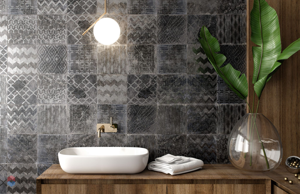 На стену Cuadrado Glam Blue микс (8 видов) 23.5x23.5 - фото 12