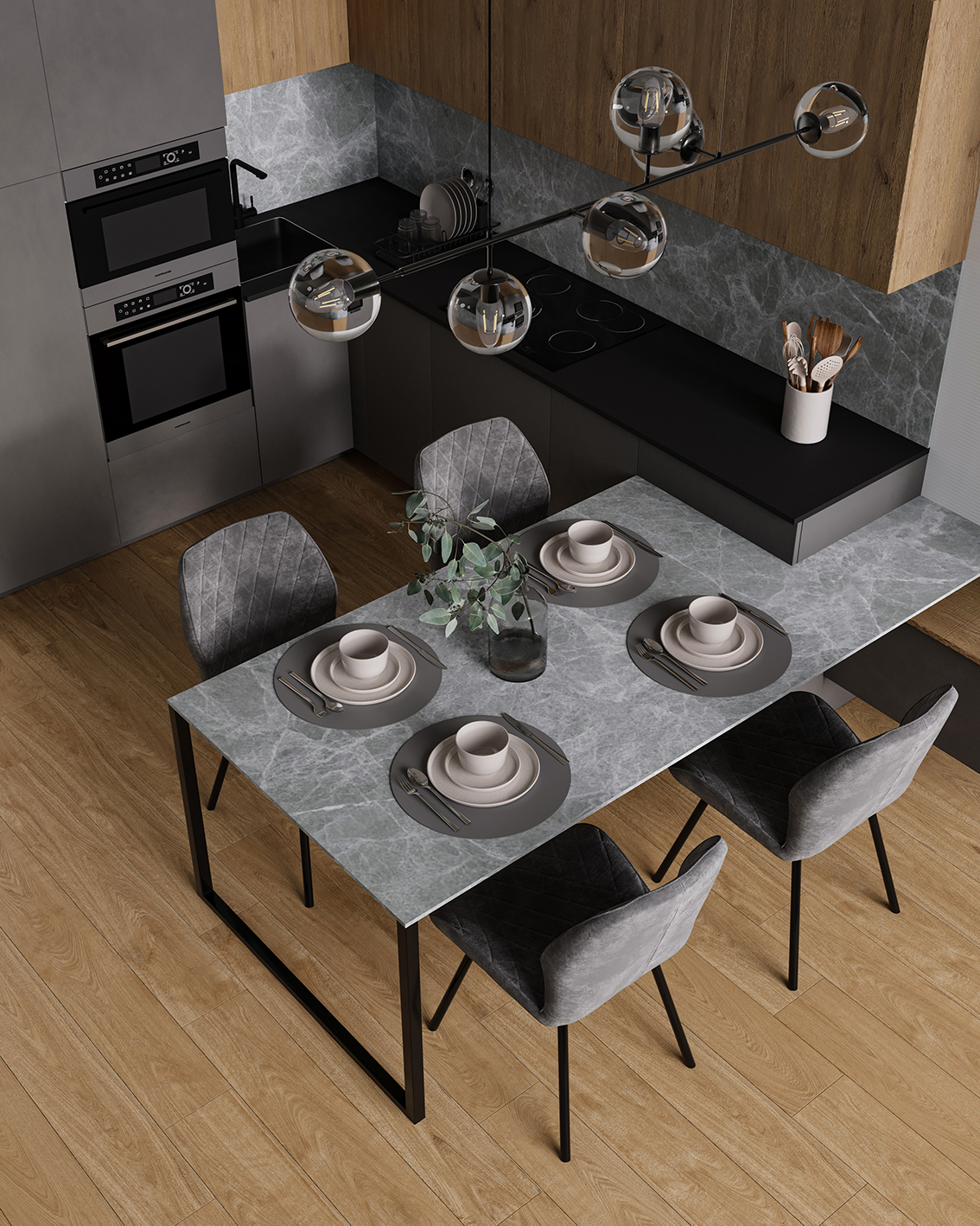 На пол Matt Black Bonanza Sahara Microcid 2800х1200х6 - фото 18