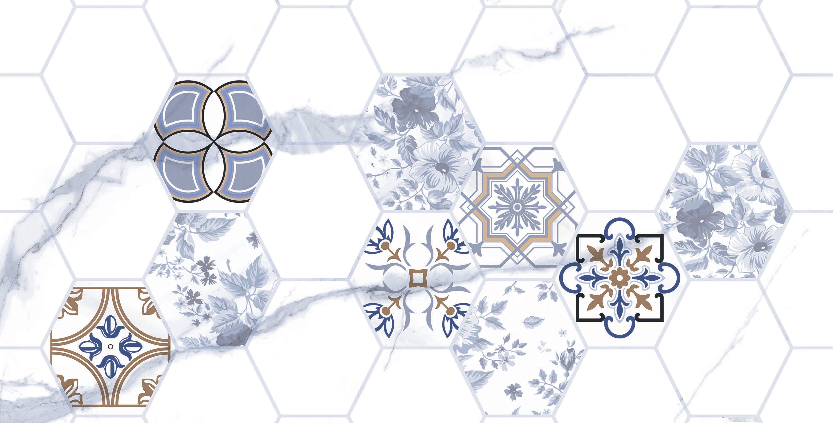 TP3670H1 Декор Киана Гексагон 30x60