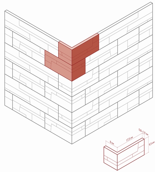 235-45 На стену Каскад Рейндж Коричневый 8x17.5x9.5 - фото 2