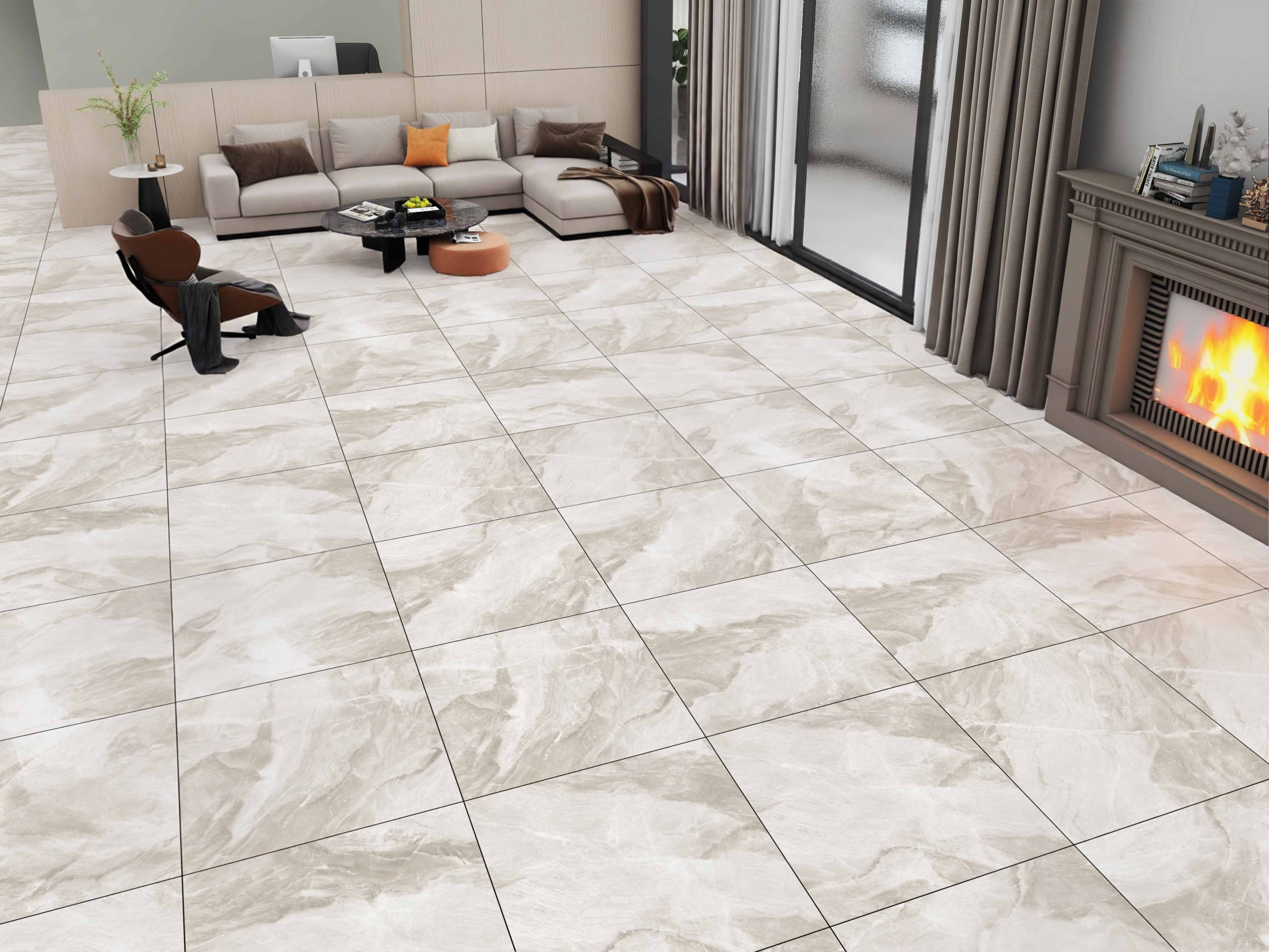 На пол Alfa White Carving 60x60 - фото 9