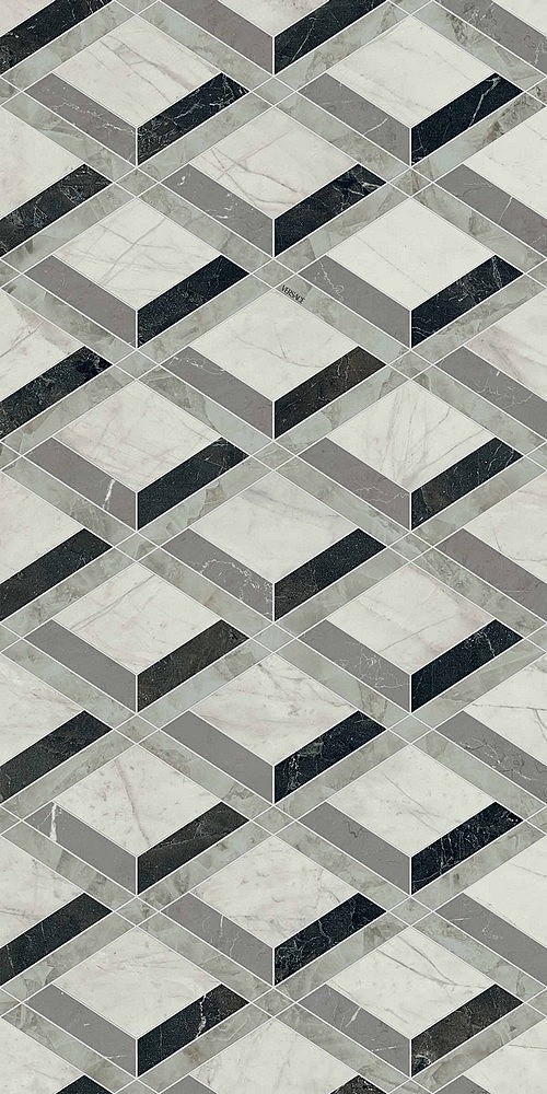 PF60014145 Декор Tarsia Lozenge Nero Deco Lux 3D Rett 60x120 - фото 2