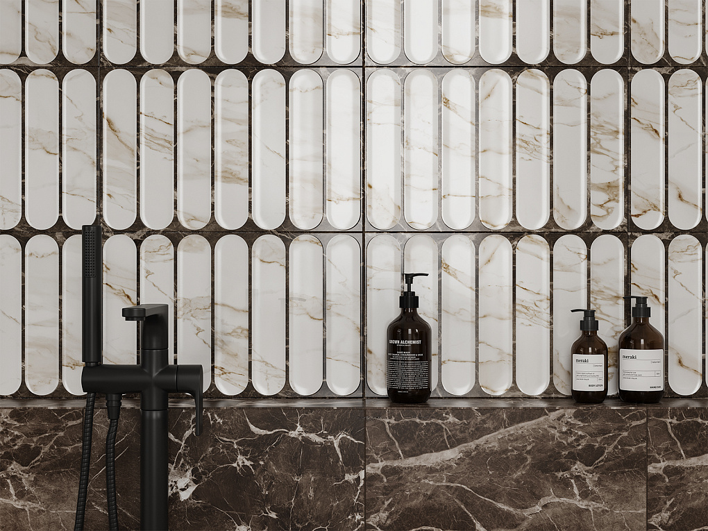 010100001557 На стену Капелла Коричневый низ 04 25x40 - фото 14