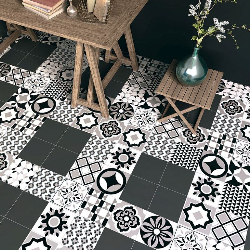 На пол Geomix Mugat Negro 22.3x22.3 - фото 2