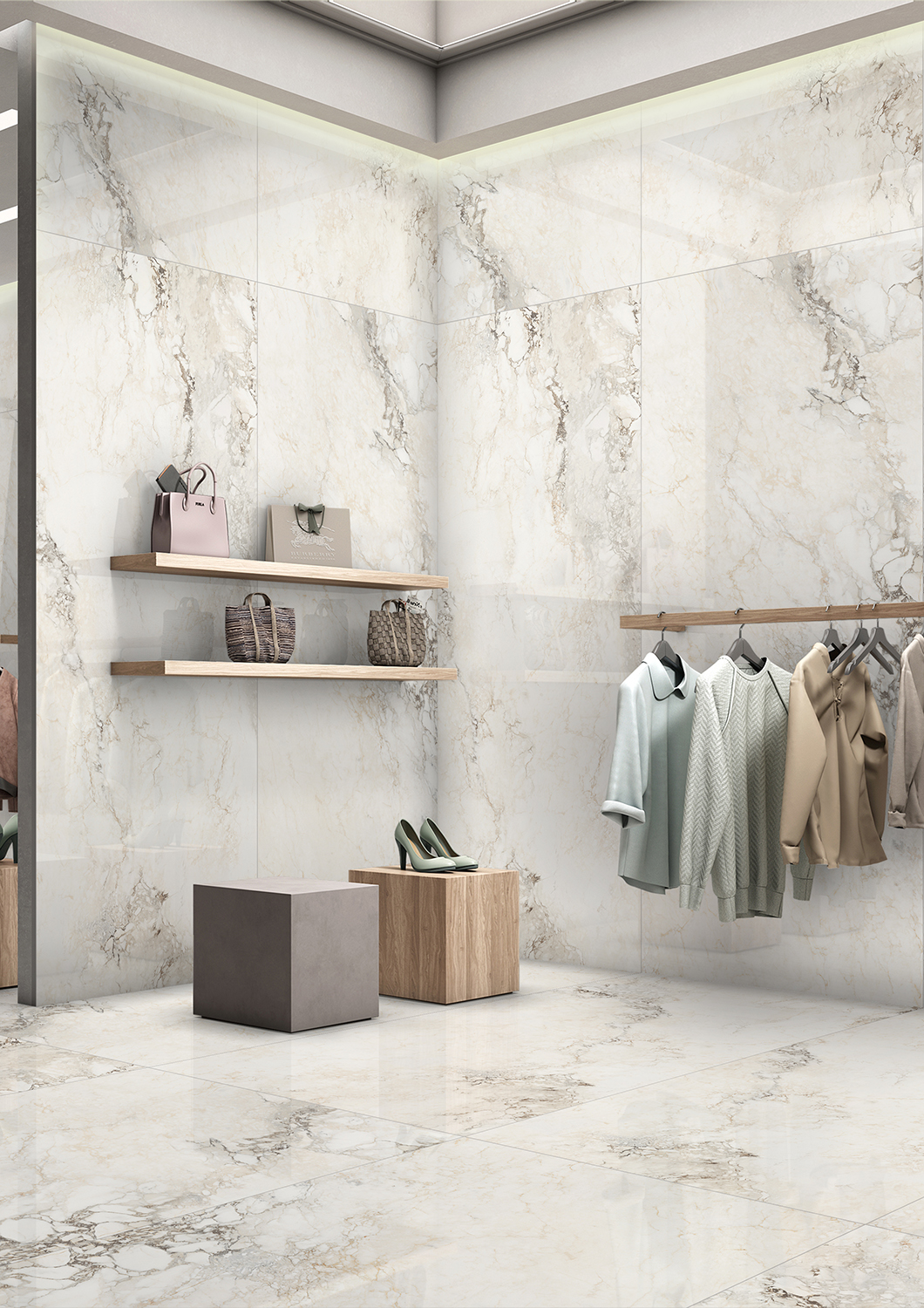 На пол Polished Metalyn Beige Elegance 120х120 - фото 13