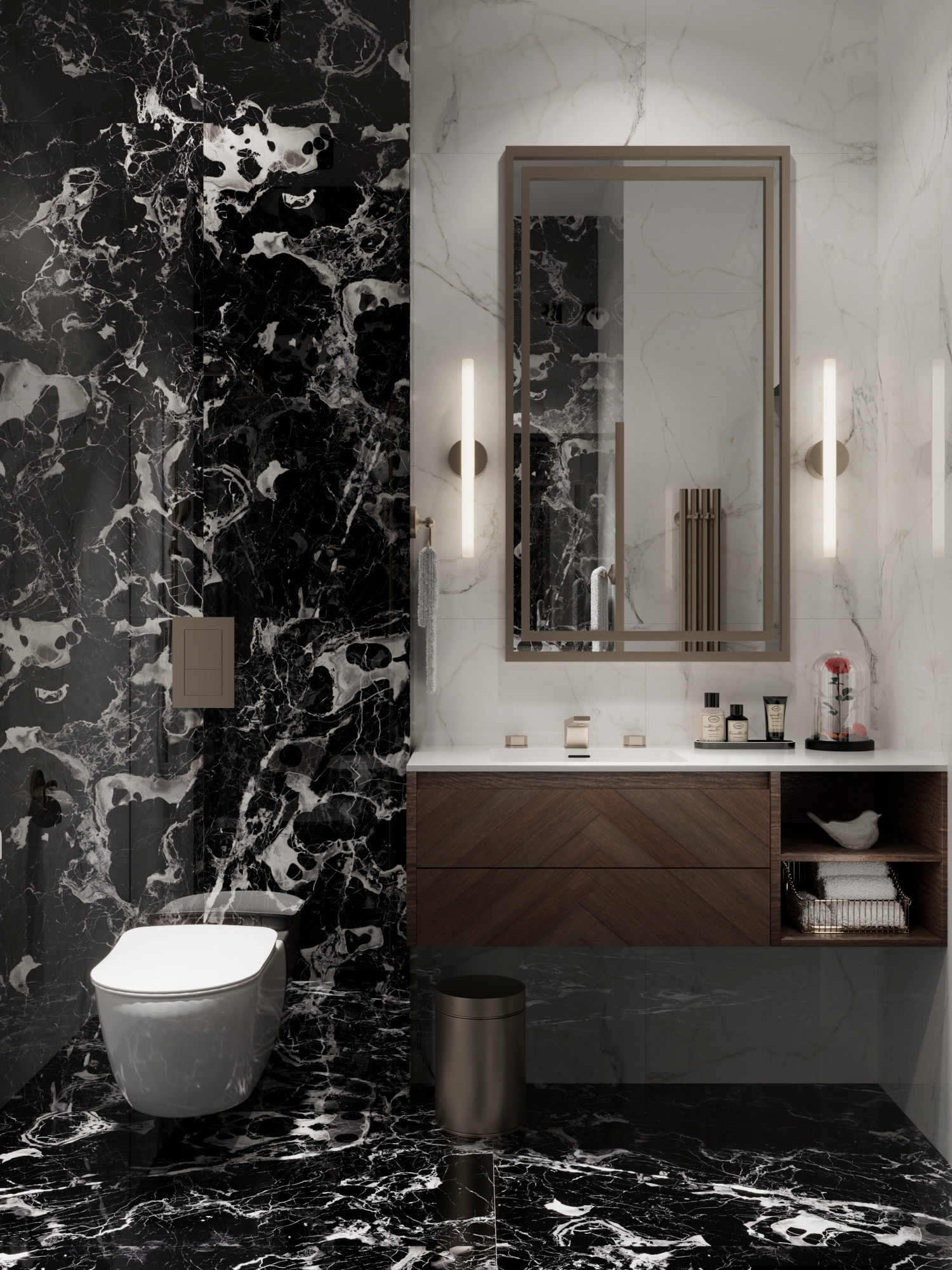 HG2001-A На пол Elegant Nero High Gloss 60x120 - фото 7