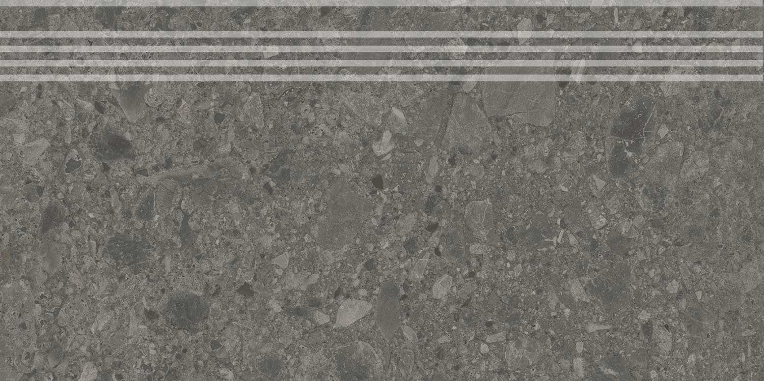 DD606220R/GR Ступень Чеппо ди Гре Антрацит матовый обрезной 30x60x0.9 - фото 2