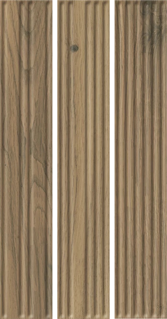 На стену Carrizo Wood Elewacja Struktura Stripes Mix Mat 40x6.6