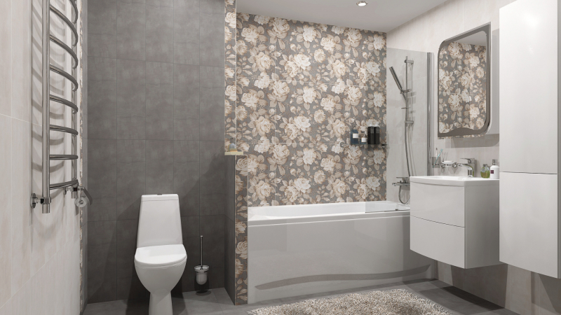 1064-0103 Декор Fiori Grigio Темно-Серая Мозаика - фото 9