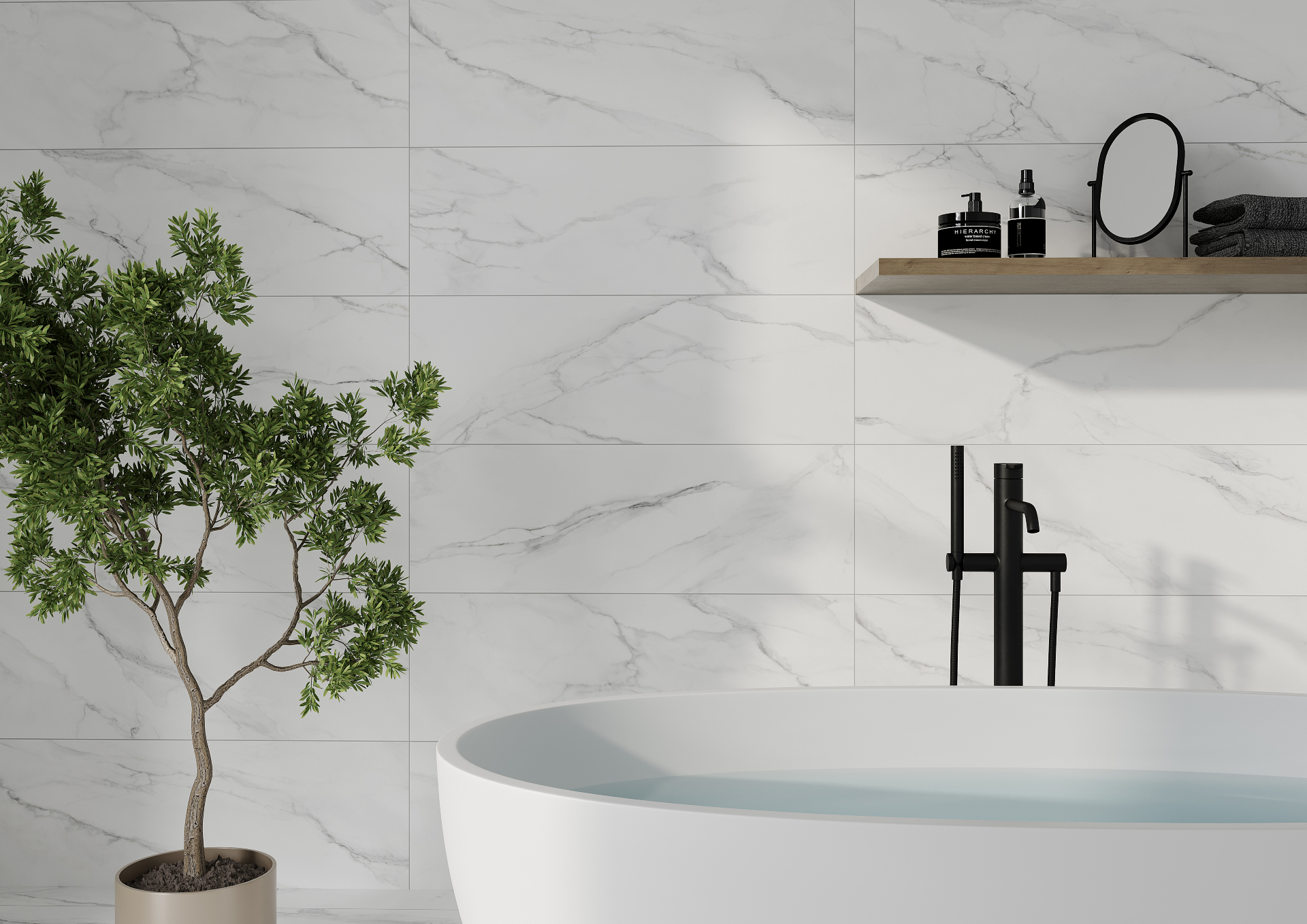 010100001299 На стену Hokku Marble Matt White Матовый Белый 02 - фото 11