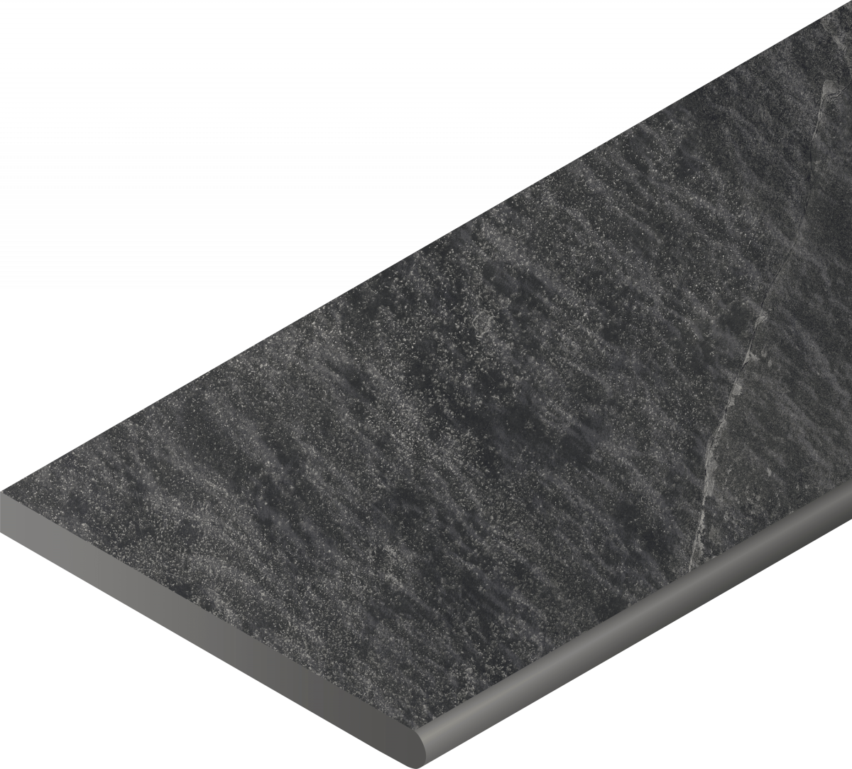 620090000414 Ступень Materia X2 Титанио Бортик 30x60 Закругленный Правый Натуральный