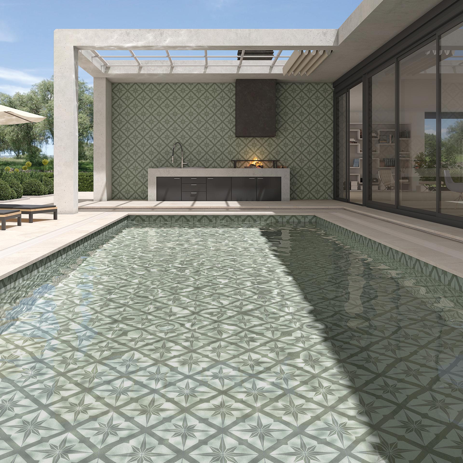 42WD Декор Bali Mosaico Turquesa Antideslizante R11 30x30 - фото 6