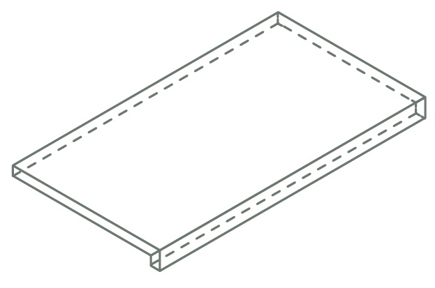 620070002829 Ступень Avantgarde X2 Silver Scalino Frontale 33x120