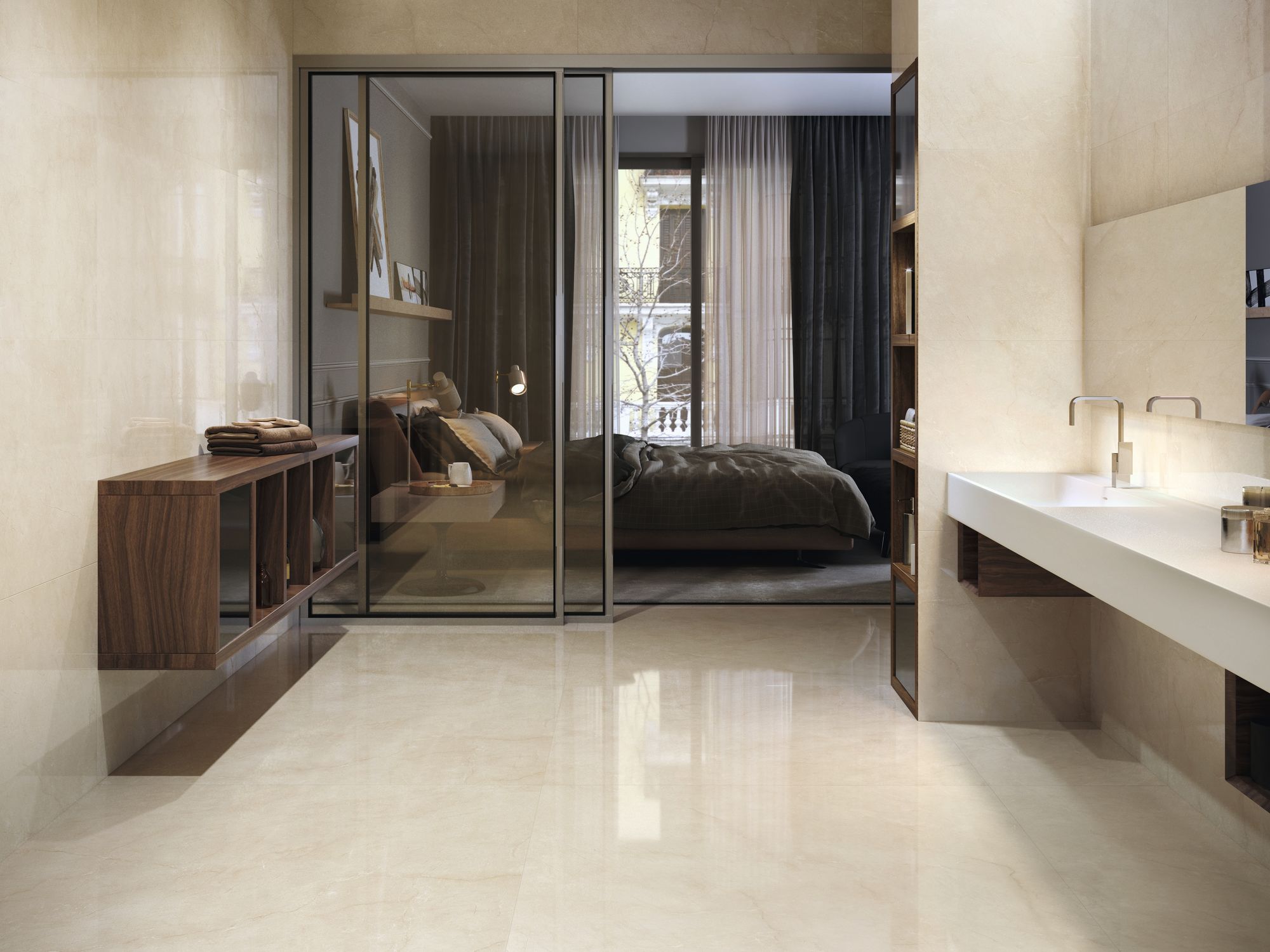 На пол Cream Chamber Natural 120x240 - фото 7