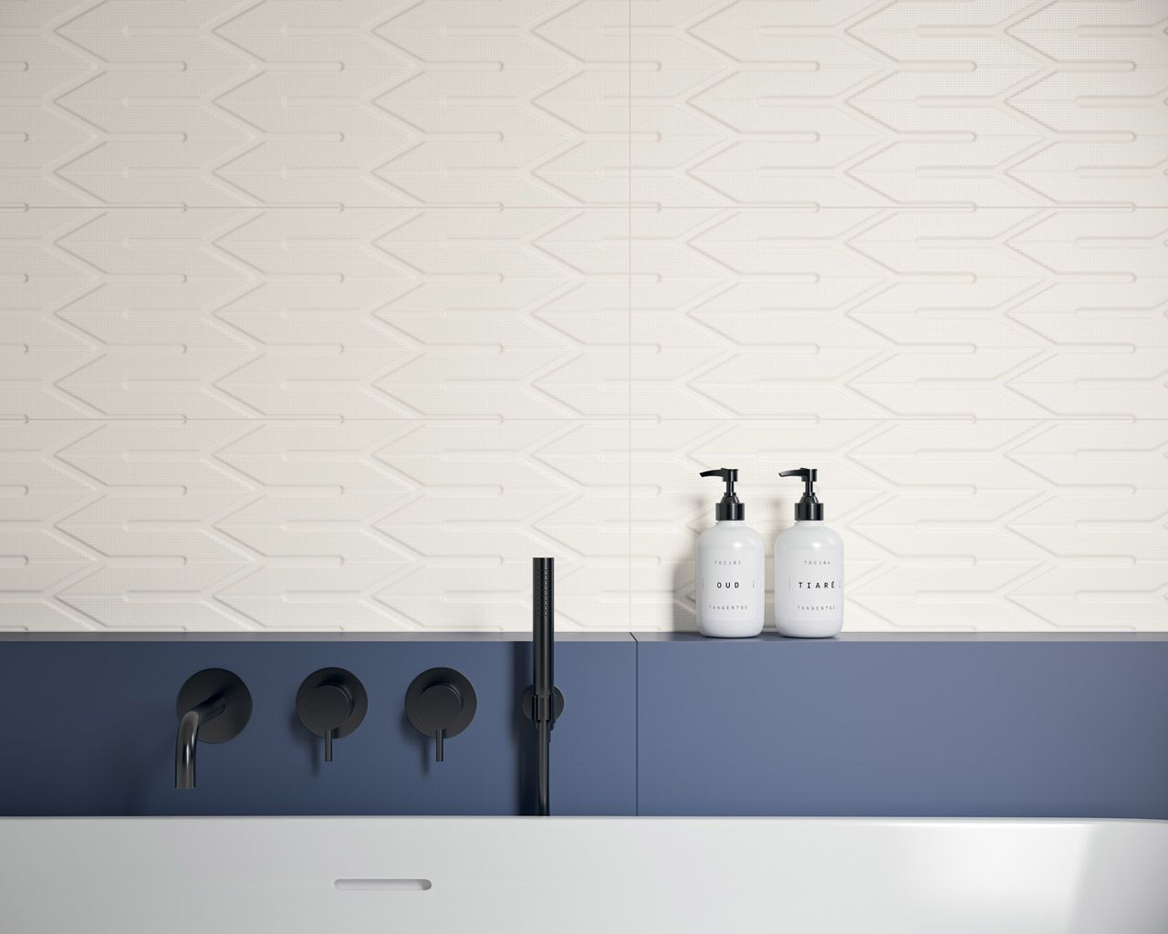 На стену Nightwish Navy Blue Tonal Struktura Rekt - фото 13