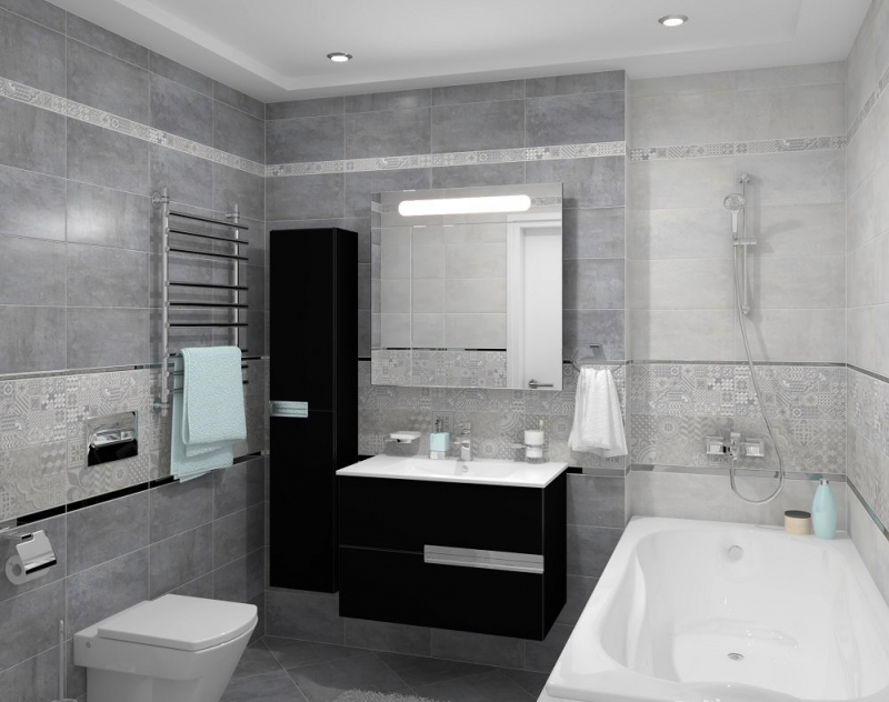 08-00-06-453 На стену Bastion Серый Серая Мозаика - фото 12