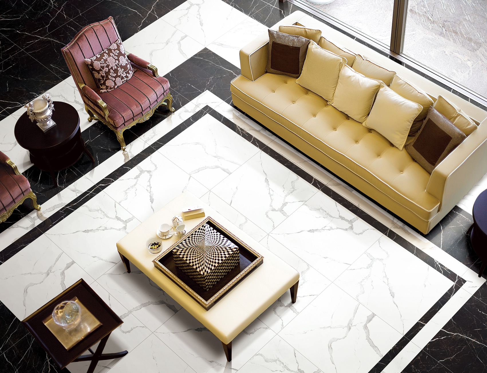 BMB1562CP На пол Marble Porcelain Nuvola Beige POL 30x60 - фото 3