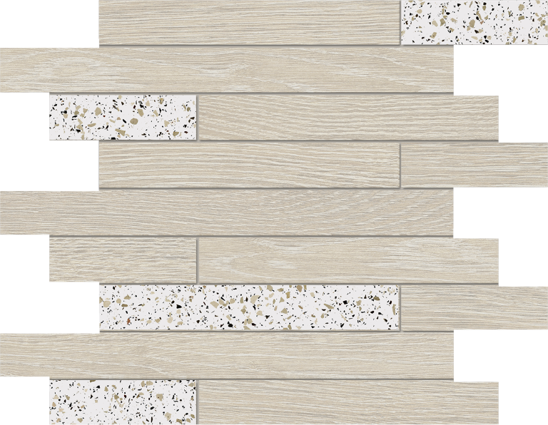 Mosaic/KW00_NR/CM00_NS/30x35x10/Muretto Декор Kraft Wood KW00/CM00 White/Nordic Muretto структурированный/неполированный 30x35