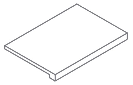 620070002197 Ступень Metropolis Absolut Silver Scalino 160 Фронтальная Натуральная