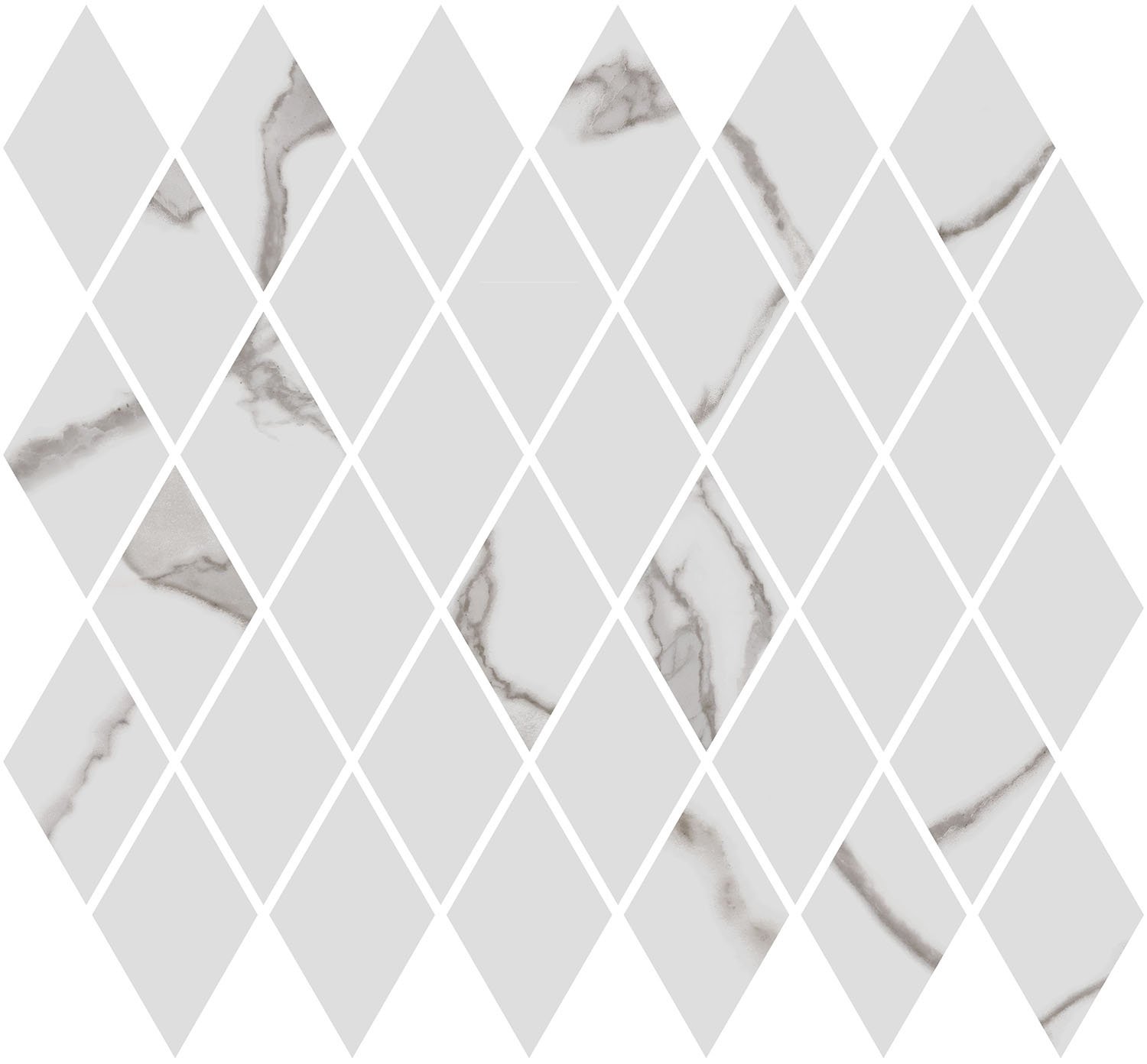 T054/48022 Декор Монте Тиберио Мозаичный белый глянцевый 37.5x35x1 - фото 4