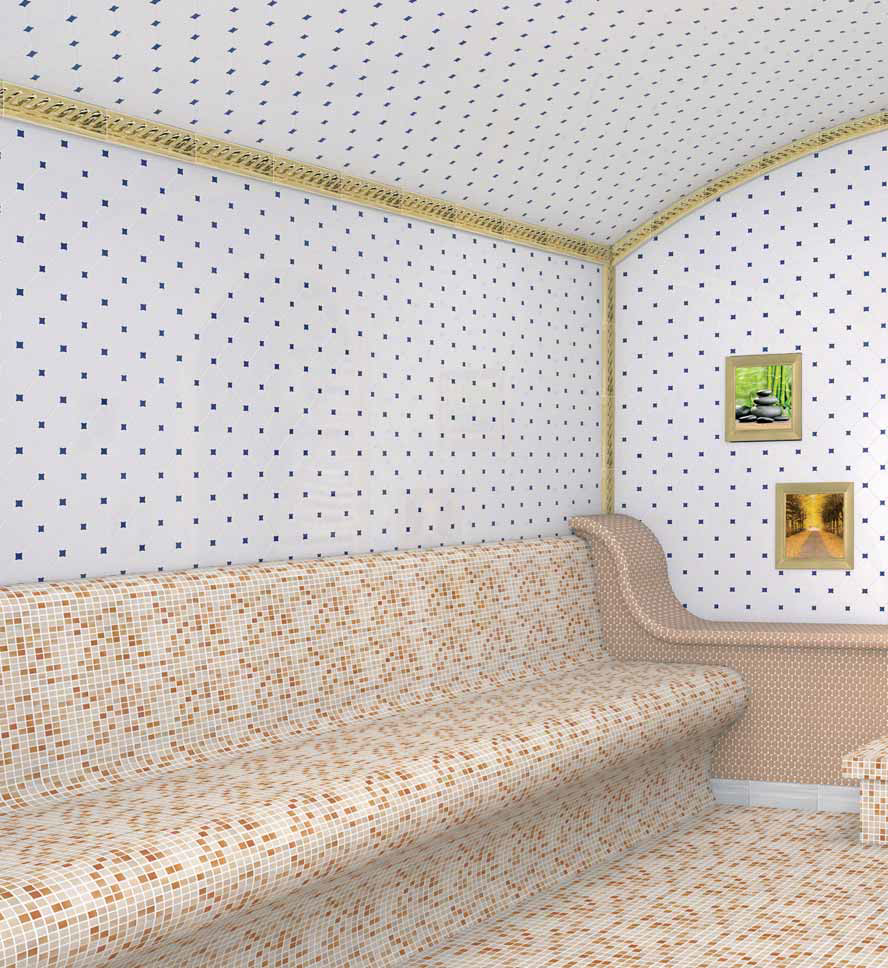 80056 На пол Porcelain Mosaic Yellow 5x5 30x30 - фото 5