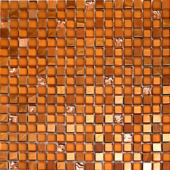 SIB 26 Настенная Из камня и стекла Оранжевый камень и стекло 30.1x30.1 (чип 1.5x1.5)