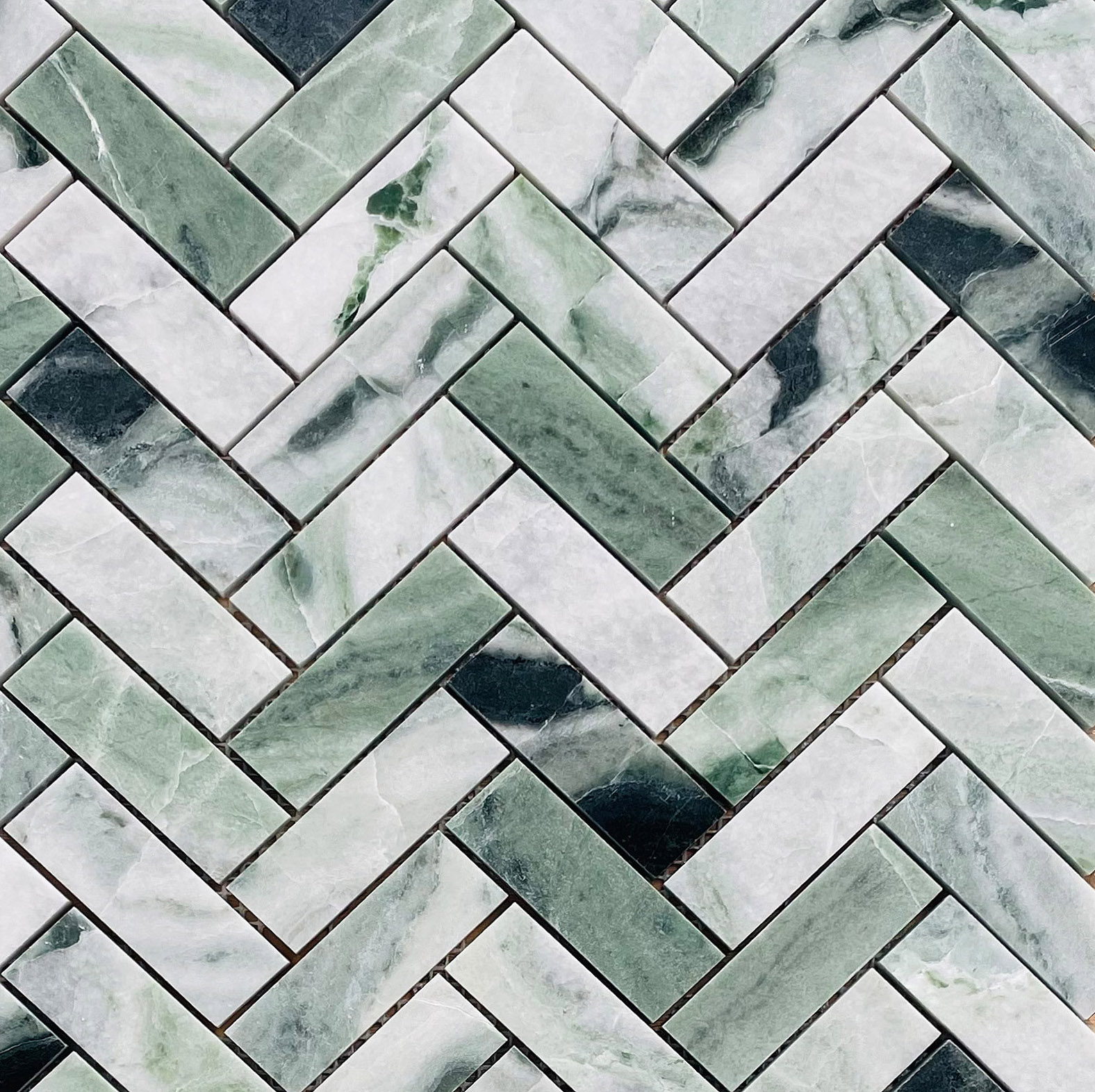 На пол Pietrine Onice Verde oliva POL fish 23x73x7