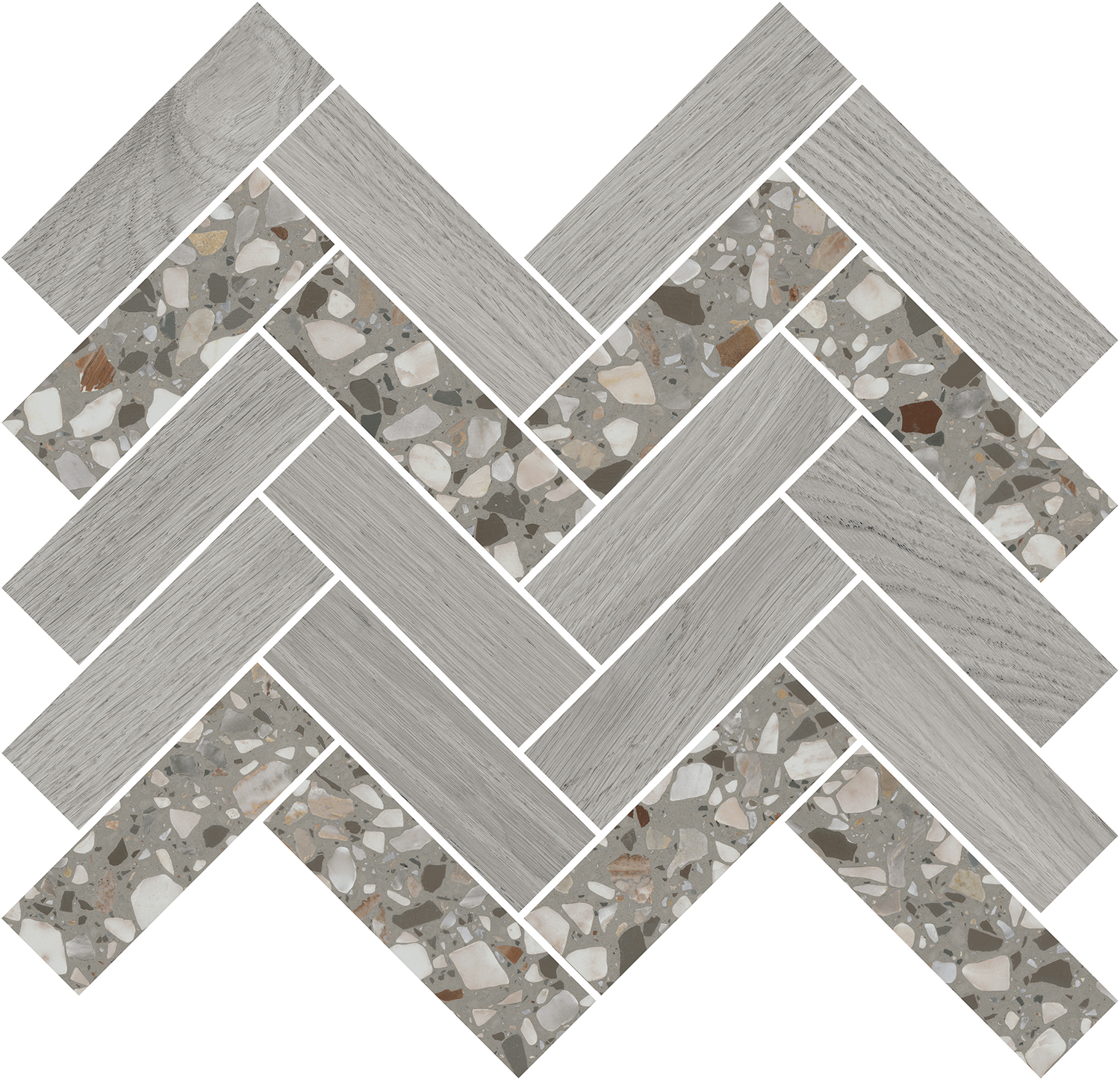 T042/SG5267 На пол Монтиони Мозаичный Серый 34х35.5 - фото 4