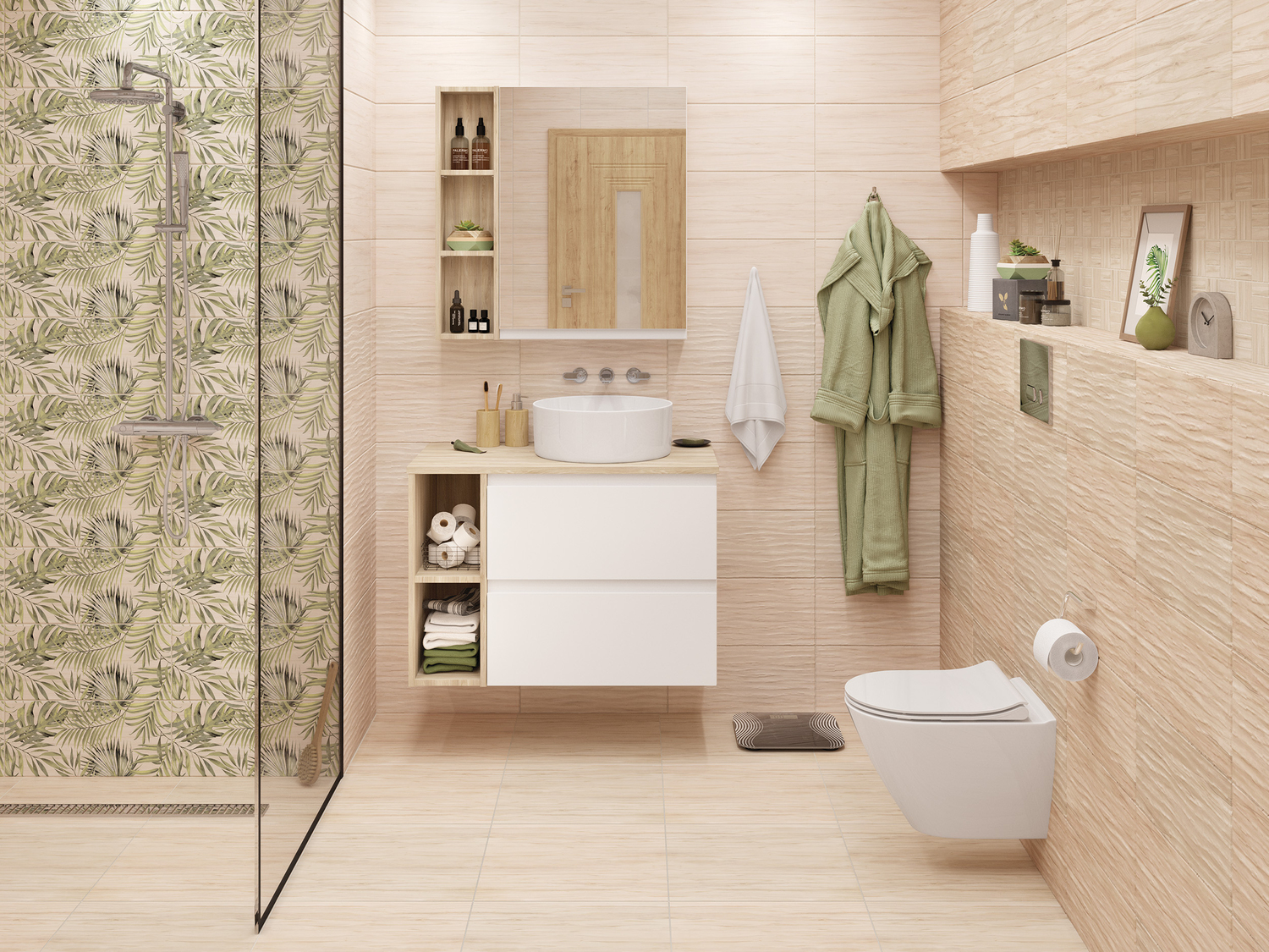 BNG012D На стену Botanica Бежевая Рельеф - фото 5