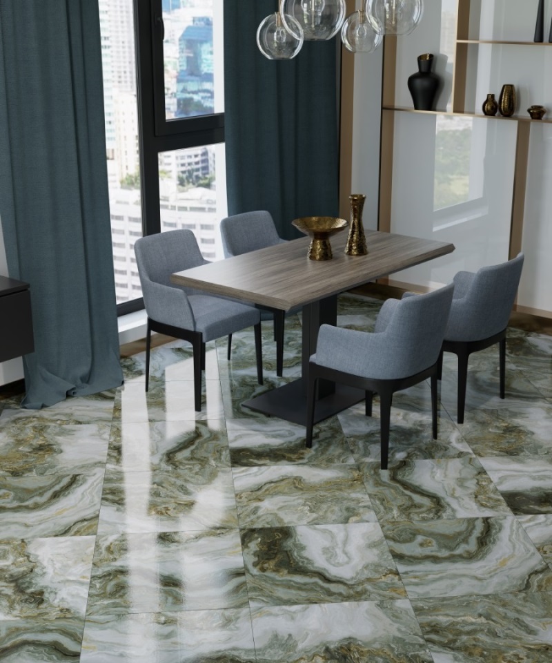 GL17A На стену Hypnose Light Malachite A glossy 30x90 - фото 3