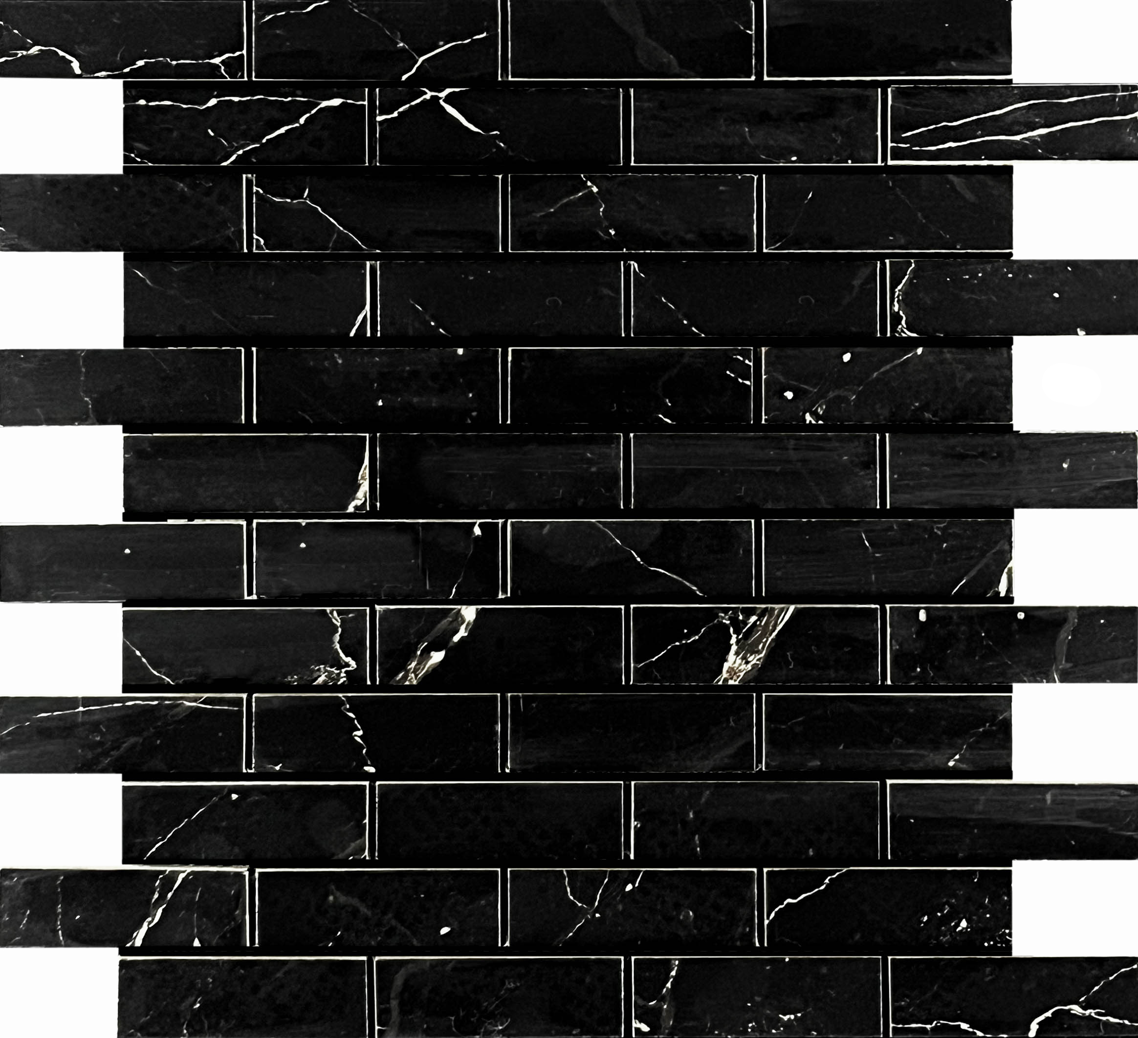 Декор Mosaic Mosaic Nero Brick Bone - фото 3
