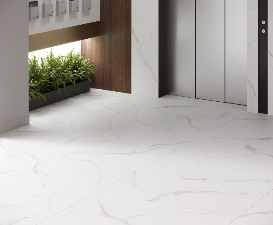 На пол Statuario White PRO Белый матовый R10GR 80х80 - фото 12