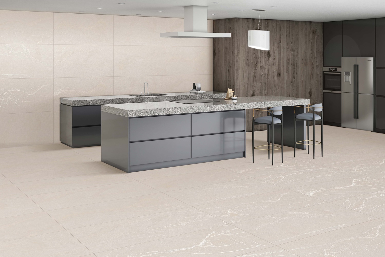 На пол Alexandria Nero Sugar Carving 60x120 - фото 2