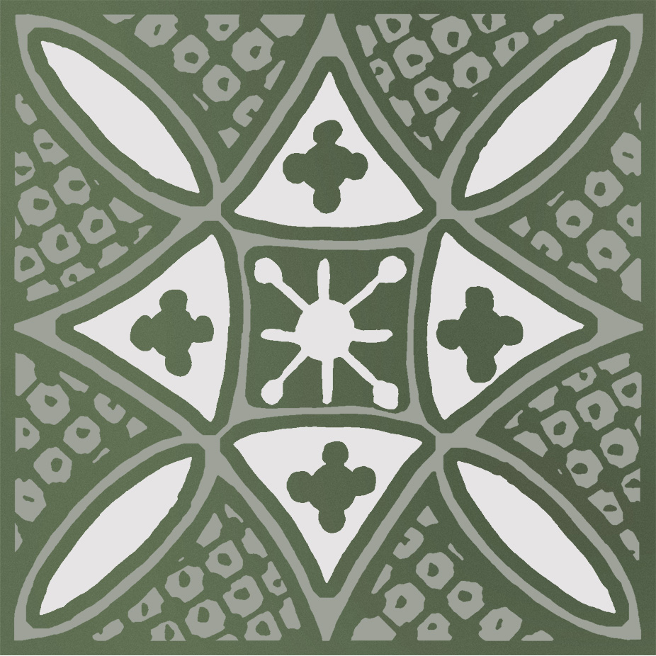 KMD3STA019GN Декор Бахия 2 зелёный глянцевый 9.8x9.8x0.7 - фото 4