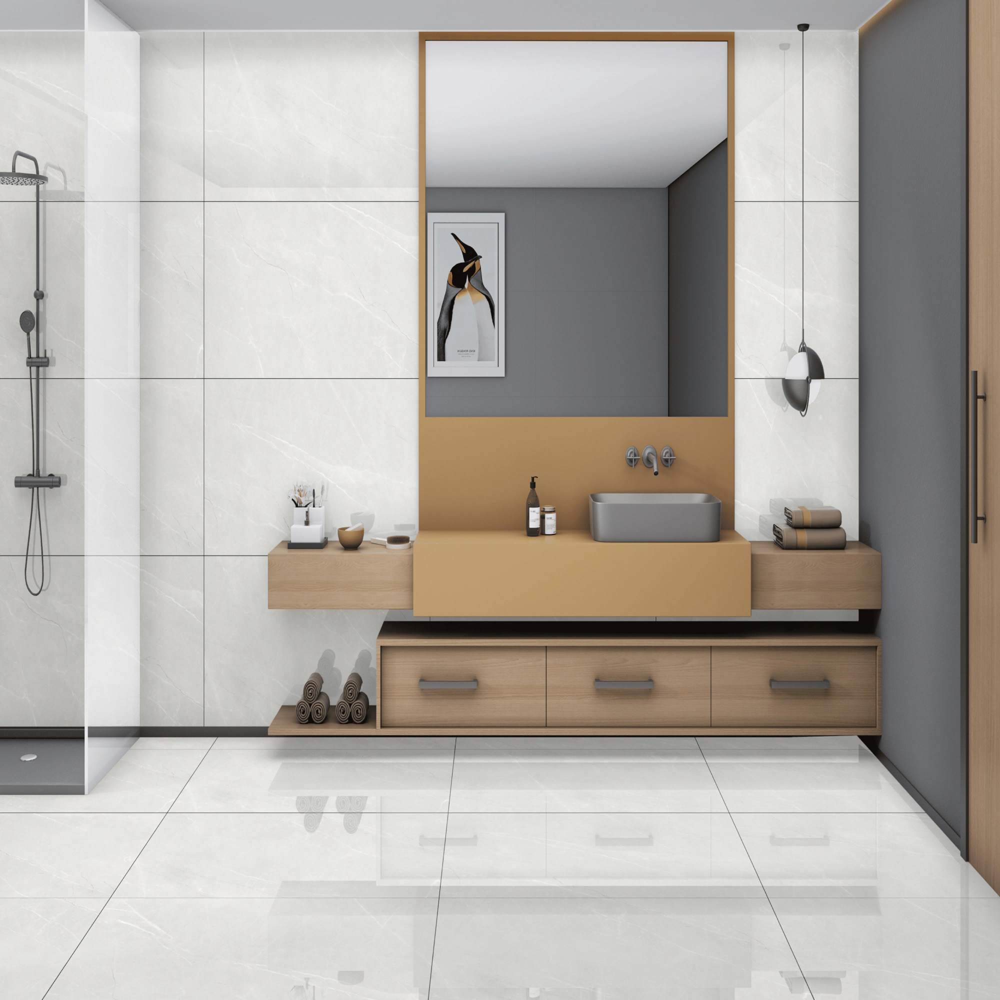 На пол Amalfi Bianco Carving 60х120 - фото 9