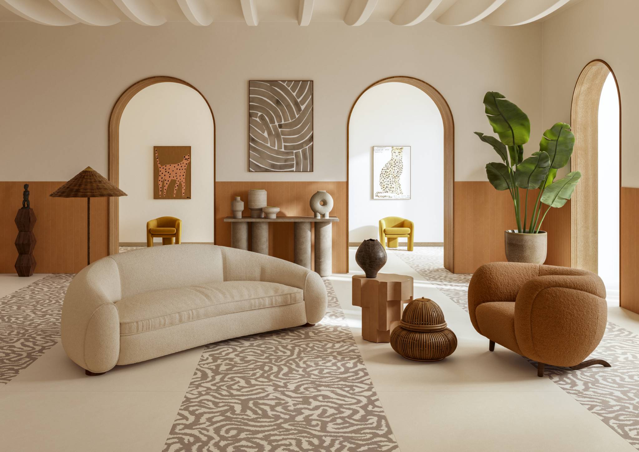 4101232 Декор Nok Palladiana Crock Mosaic Ivory 40x40 - фото 2