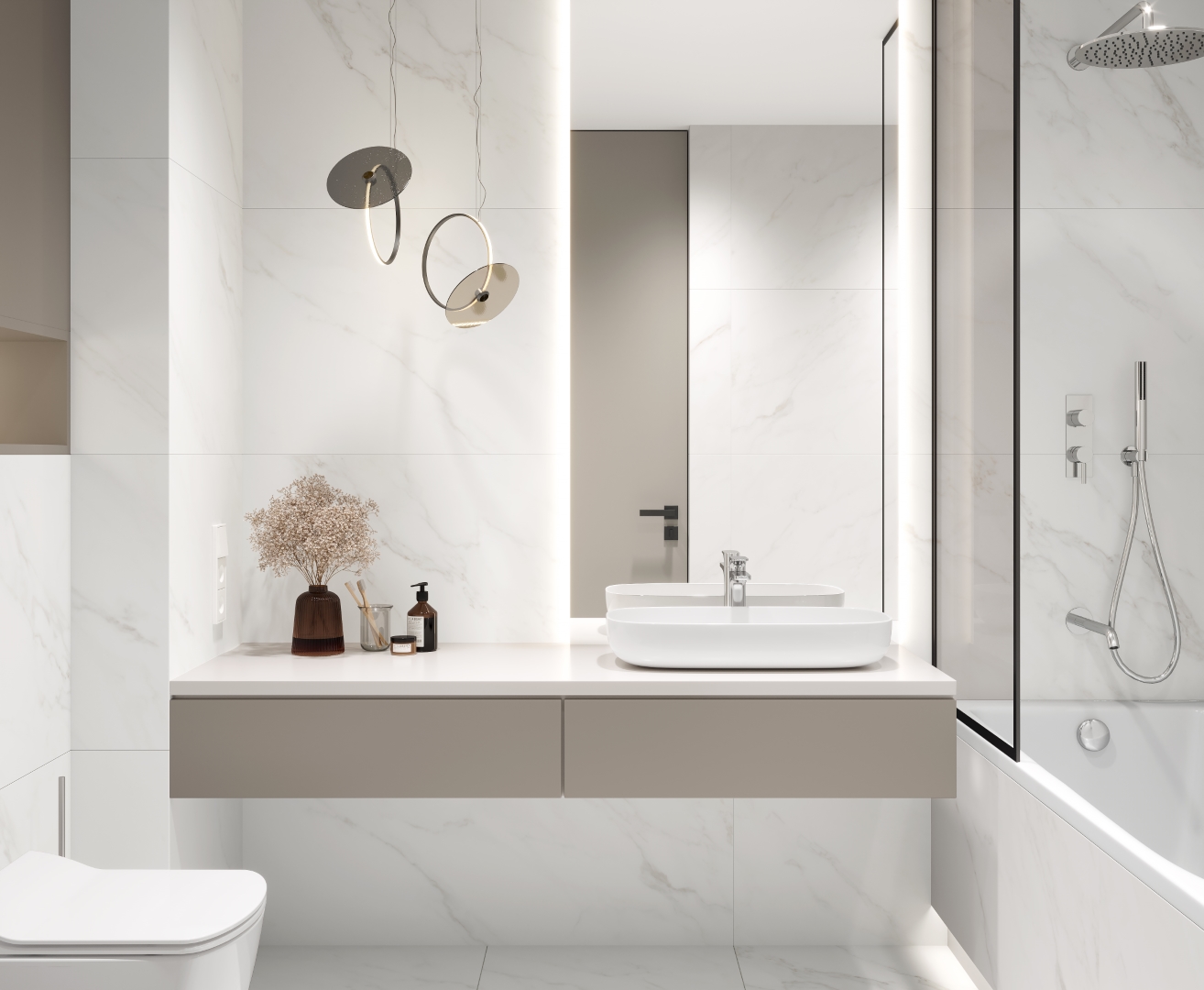 На пол Calacatta Michael Белый лаппатированный шайн 60х120 - фото 10