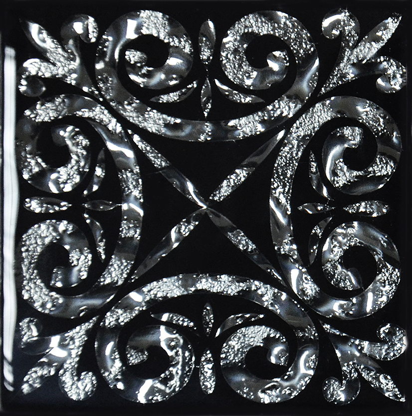 ВБ 13 Декоративная вставка Стекло Классик платина 6.6х6.6