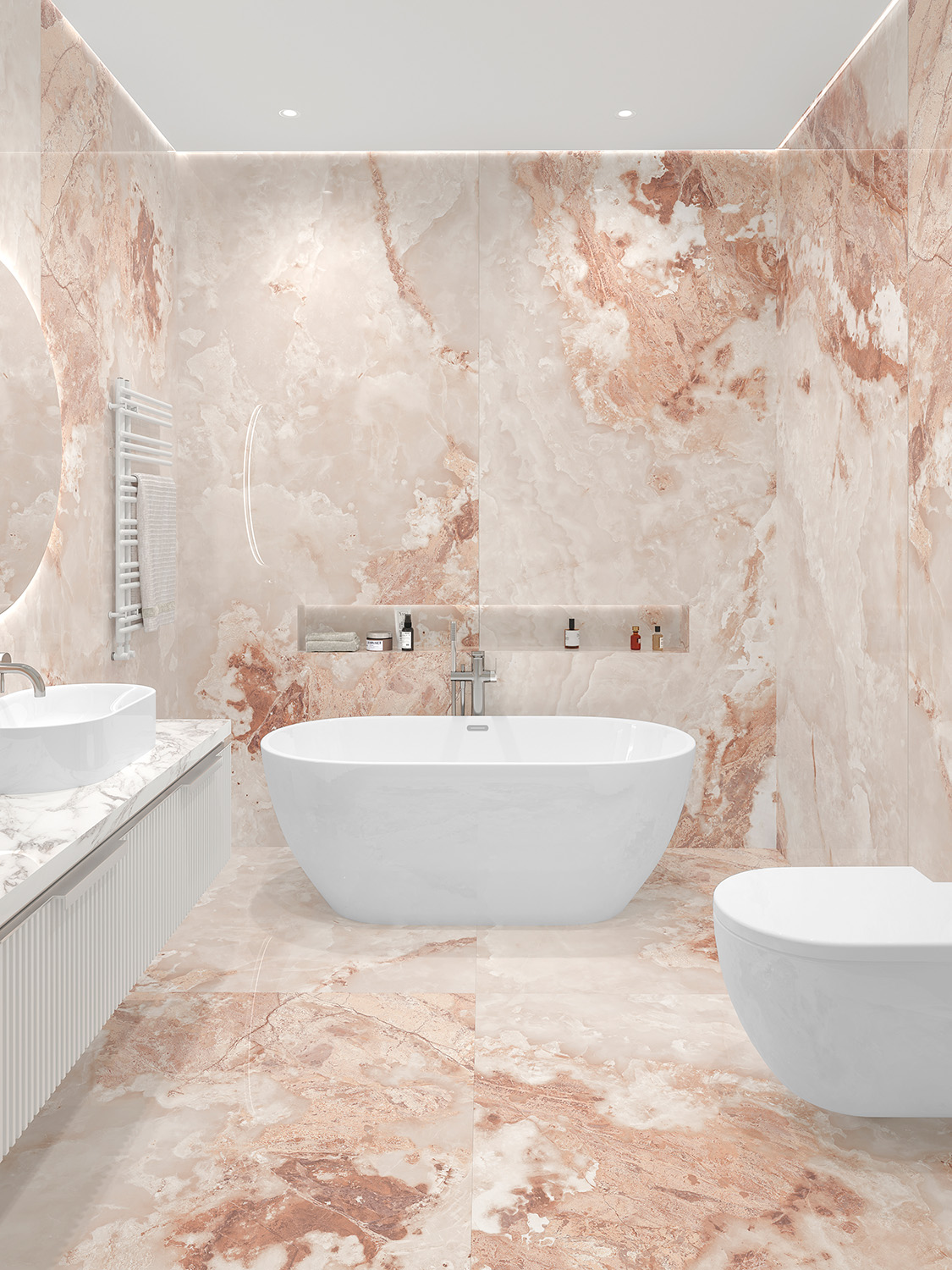 На пол Polished Metalyn Beige Elegance 120х120 - фото 15