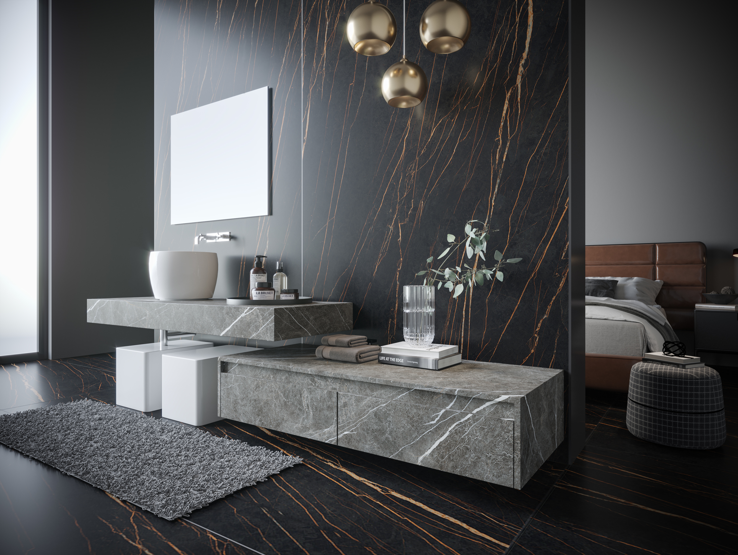 На пол Slateblue Matt Спеченный камень 1600x3200x6 - фото 2