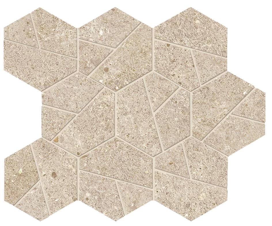 A7CV Напольная Boost Stone Cream Mosaico Hex 25x28.5