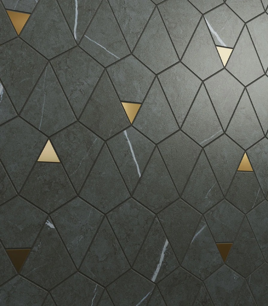620110000156 Декор Metropolis Graphite Dark Mosaico Icon Натуральная - фото 90